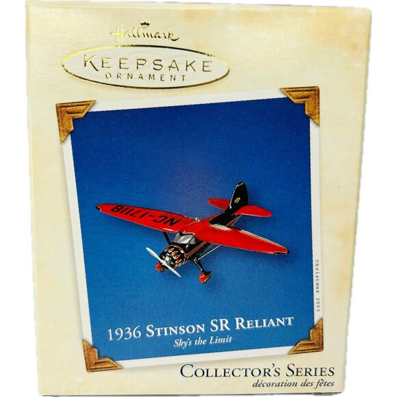 Hallmark 1936 STINSON SR RELIANT Keepsake Ornament 2003 Sky's the Limit #7 - Picture 3 of 6